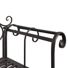 Vidaxl Vrtna klop 132 cm jeklo antično rjava