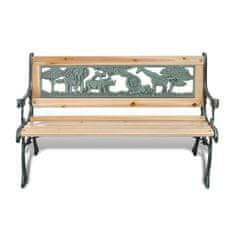 Vidaxl Otroška vrtna klop 84 cm lesena