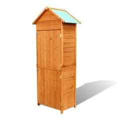 Vidaxl Vrtna omara za shranjevanje 79x49x190 cm rjava