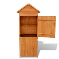 Vidaxl Vrtna omara za shranjevanje 79x49x190 cm rjava