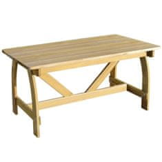 Vidaxl Vrtna miza 150x74x75 cm impregnirana borovina