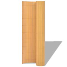 Vidaxl Dvostranska vrtna ograja PVC 90x500 cm rumena