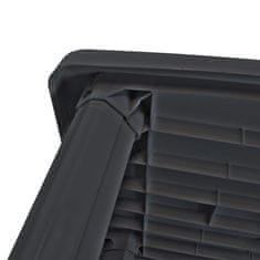 Vidaxl Vrtna miza antracitna 101x68x72 cm plastika