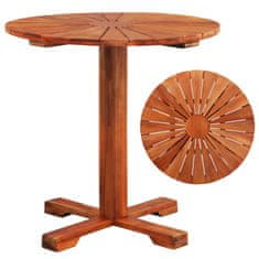 Vidaxl Bistro miza 70x70 cm trden akacijev les