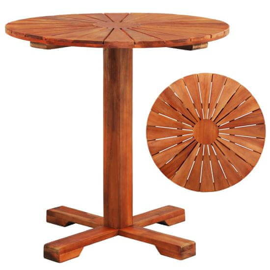 Vidaxl Bistro miza 70x70 cm trden akacijev les