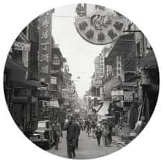 shumee WallArt Okrogla stenska poslikava Hongkong stari časi, 190 cm