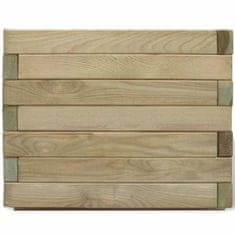 Greatstore Visoka greda 50x50x40 cm lesena kvadratna