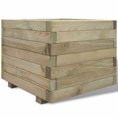 Greatstore Visoka greda 50x50x40 cm lesena kvadratna
