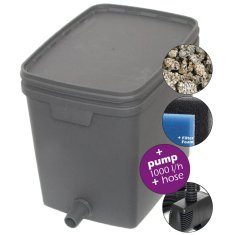 Vidaxl Filter za ribnik 20 L s črpalko 1000 L