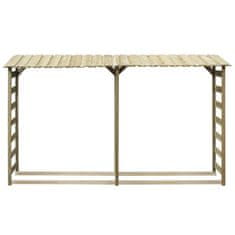 Vidaxl Dvojna lopa za shranjevanje drv 300x44x176 cm borovina