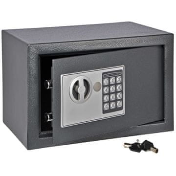 HI Sef z električno ključavnico temno siv 31x20x20 cm