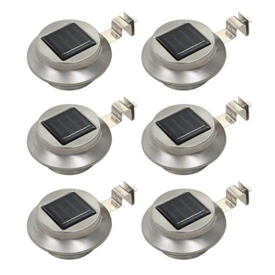 Vidaxl Zunanje solarne svetilke LED 6 kosov okrogle 12 cm bele