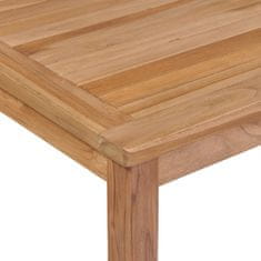 Vidaxl Vrtna miza 200x100x77 cm trdna tikovina