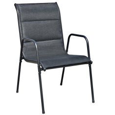 Greatstore Zunanja jedilna garnitura 9-delna jeklo črna