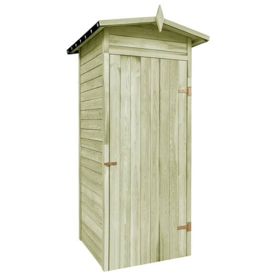 Vidaxl Vrtna skladiščna lopa iz impregnirane borovine 100x100x210 cm