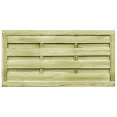 Vidaxl Vrtna vrata 2 kosa impregnirana borovina 150x75 cm zelena