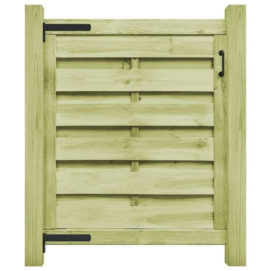 Vidaxl Vrtna vrata impregnirana borovina 100x100 cm zelena