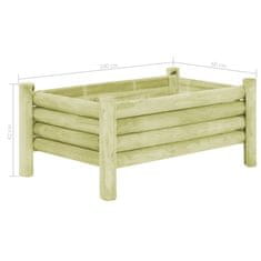 Vidaxl Visoka greda iz impregnirane borovine 100x60x42 cm