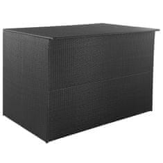 Vidaxl Vrtna škatla za shranjevanje poli ratan 150x100x100 cm črna