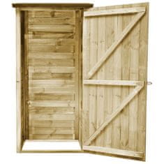 Vidaxl Lopa za vrtno orodje iz impregnirane borovine 88x76x175 cm