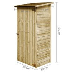 Vidaxl Lopa za vrtno orodje iz impregnirane borovine 88x76x175 cm