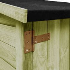 Vidaxl Lopa za vrtno orodje iz impregnirane borovine 182x76x175 cm