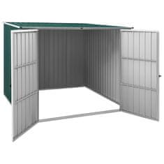 Vidaxl Vrtna lopa zelena 195x198x159 cm pocinkano jeklo
