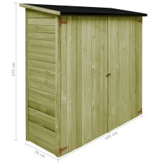 Vidaxl Lopa za vrtno orodje iz impregnirane borovine 182x76x175 cm