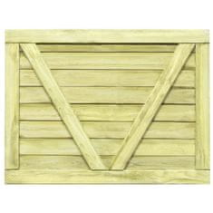 Vidaxl Vrtna vrata impregnirana borovina 75x100 cm
