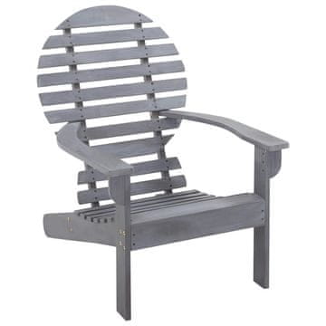 Vidaxl Adirondack stol trden akacijev les siv