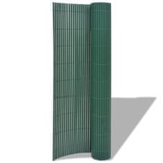 Greatstore Dvostranska vrtna ograja PVC 90x500 cm zelena