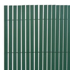 Greatstore Dvostranska vrtna ograja PVC 90x500 cm zelena