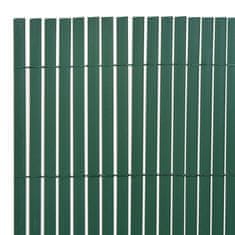 Vidaxl Dvostranska vrtna ograja PVC 90x500 cm zelena