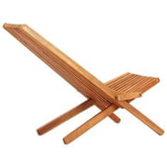 shumee Zložljiv zunanj počivalni stol trden akacijev les