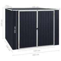 Vidaxl Vrtna lopa antracitna 195x198x159 cm pocinkano jeklo