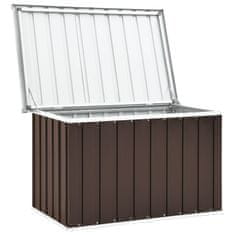 Vidaxl Vrtna škatla za shranjevanje rjava 109x67x65 cm