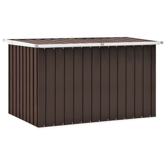Vidaxl Vrtna škatla za shranjevanje rjava 149x99x93 cm
