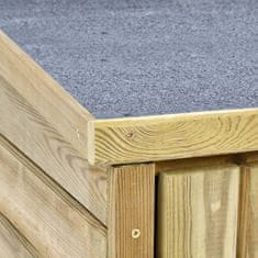 Vidaxl Vrtna lopa za orodje 163x50x171 cm impregnirana borovina