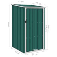 Greatstore Vrtna lopa zelena 87x98x159 cm pocinkano jeklo