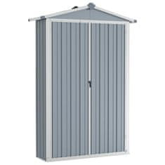 Vidaxl Vrtna lopa siva 107,5x46x183 cm pocinkano jeklo