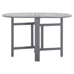 Vidaxl Vrtna miza siva 120x70x74 cm trden akacijev les