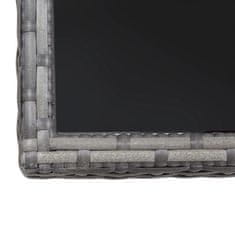 Vidaxl Vrtna miza antracitna 80x80x74 cm poli ratan