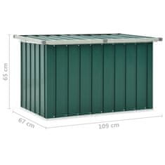 shumee Vrtna škatla za shranjevanje zelena 109x67x65 cm