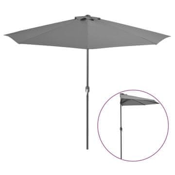 Vidaxl Balkonski senčnik z aluminijastim drogom 300x155 cm antraciten