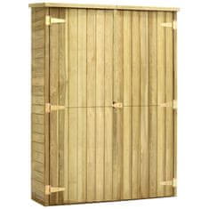 Vidaxl Vrtna lopa za orodje 123x50x171 cm impregnirana borovina