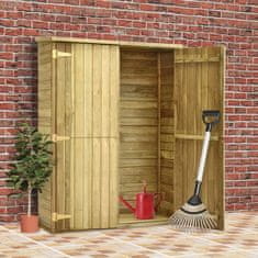 Vidaxl Vrtna lopa za orodje 123x50x171 cm impregnirana borovina