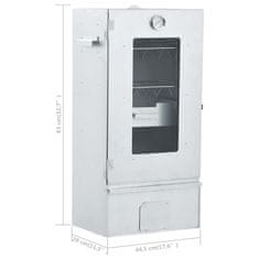 Vidaxl Žar za dimljenje z 1 kg sekancev 44,5x29x83 cm