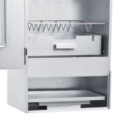Vidaxl Žar za dimljenje z 1 kg sekancev 44,5x29x83 cm
