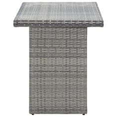 Vidaxl Vrtna miza antracitna 110x60x67 cm poli ratan