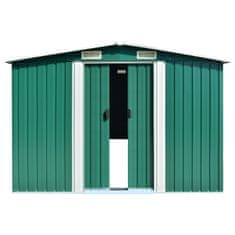 Vidaxl Vrtna lopa zelena 257x990x181 cm pocinkano jeklo
